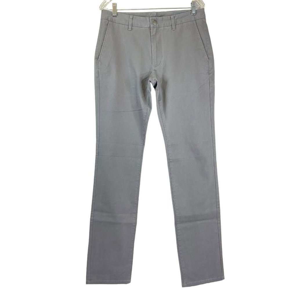Bonobos Chino Pants Mens 31x34 Gray Tailored Fit Straight Leg Mid Rise Nwot